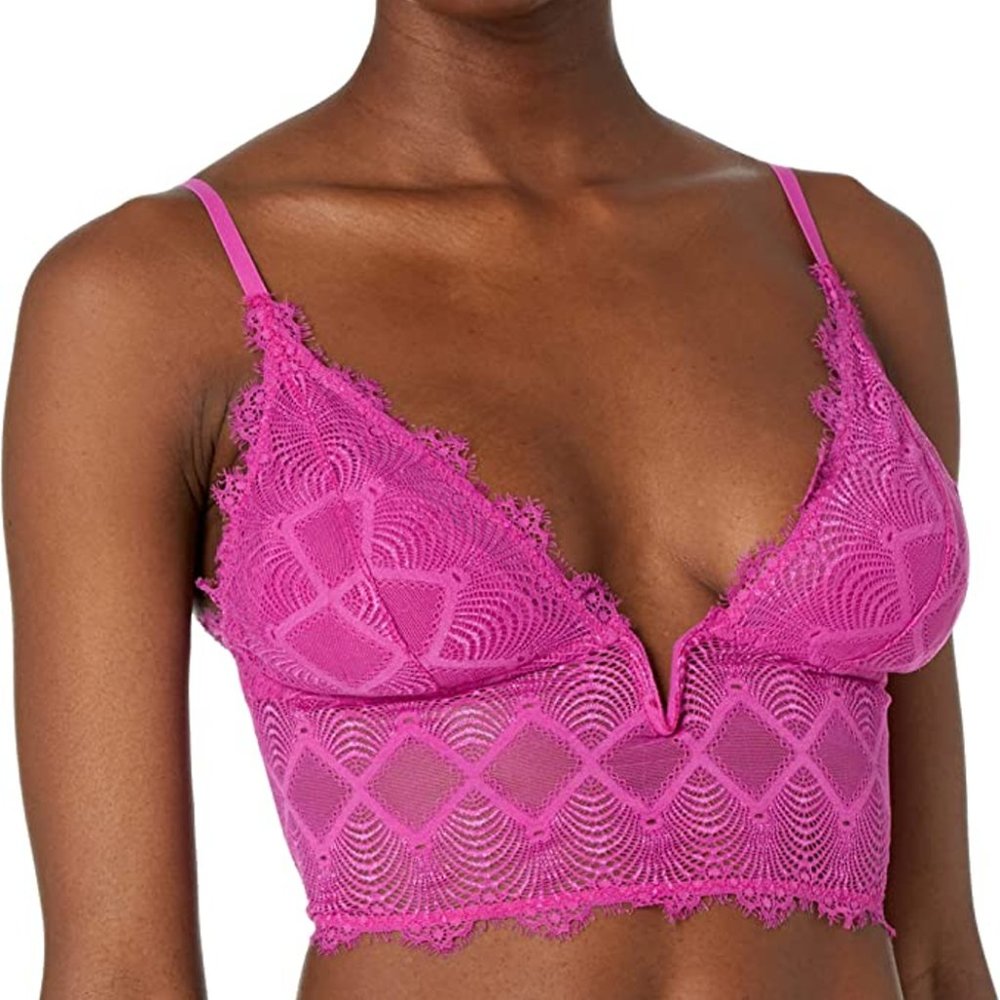 NWT Cosabella L Cape Fuchsia Cropped Cami Allure Longline Bralette